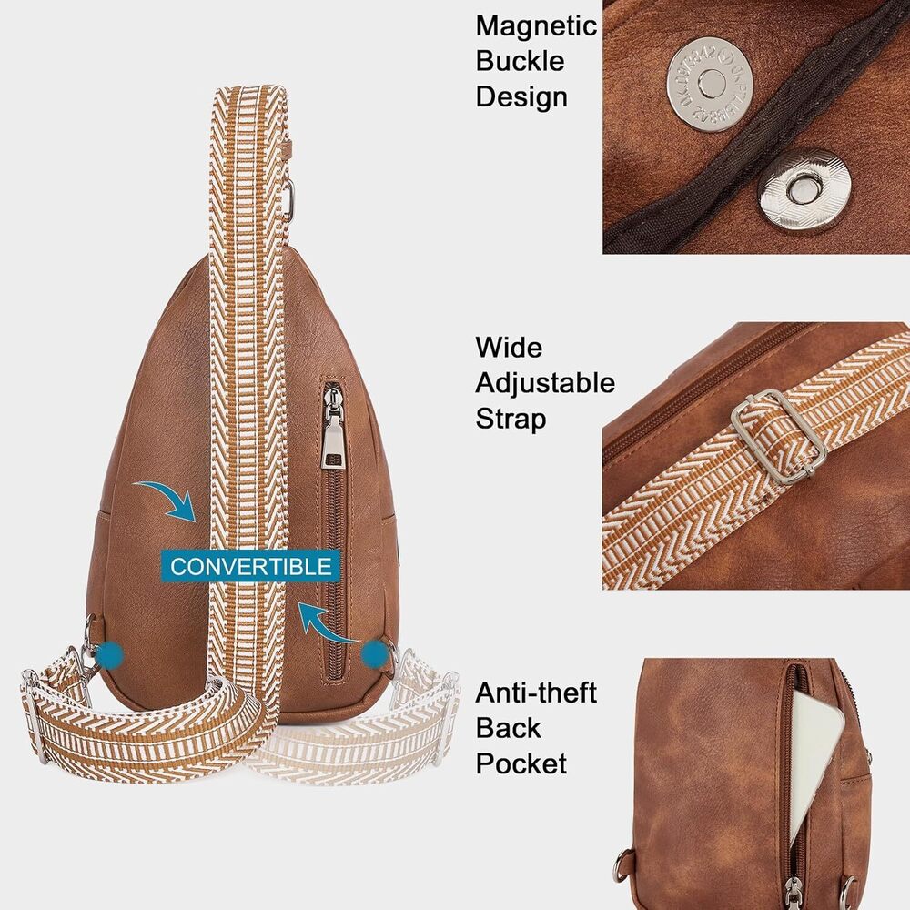 Small Sling Bag for Women, Vegan Leather Fanny Pack Crossbody Bags for - Picture 6 of 8